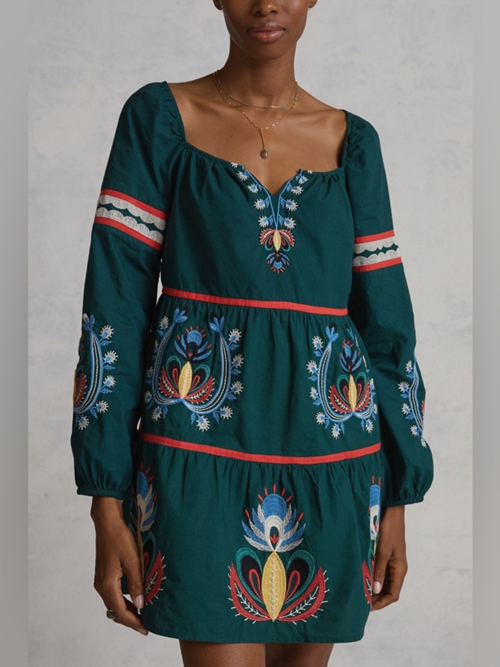 Let Me Be Embroidered Tunic Dress